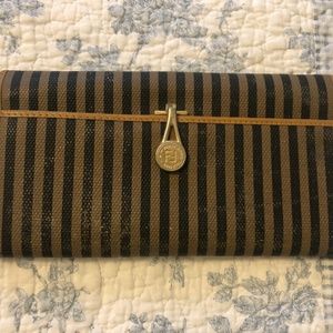Vintage FENDI trifold stripped Wallet